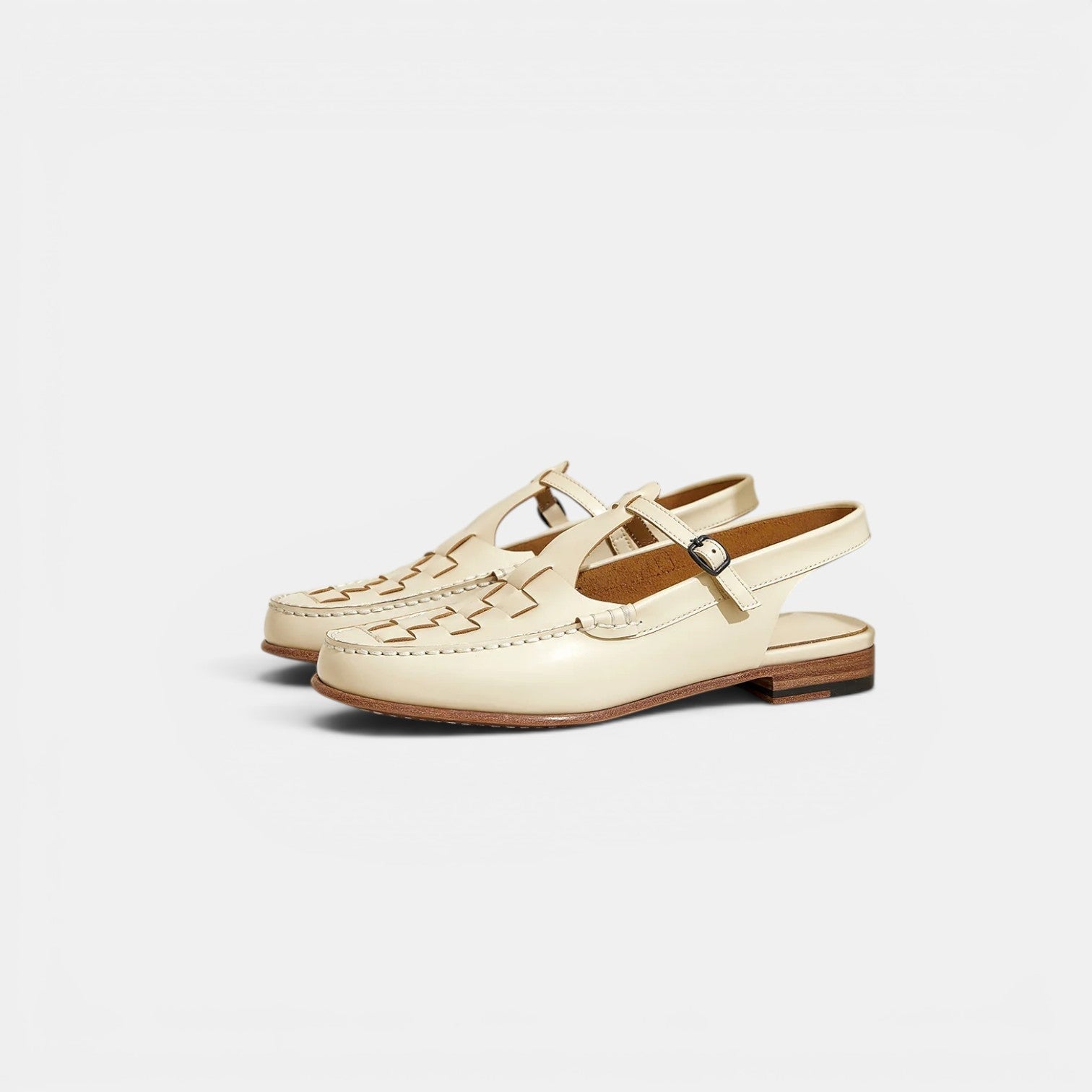 Navacava luxury sandals front view — elegant cross-strap design