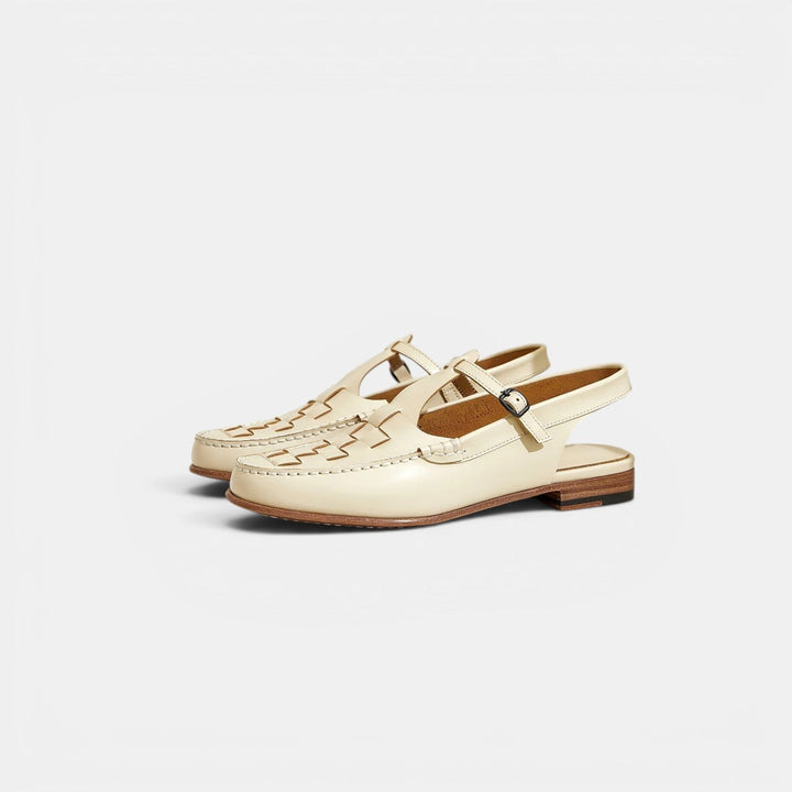 Navacava luxury sandals front view — elegant cross-strap design