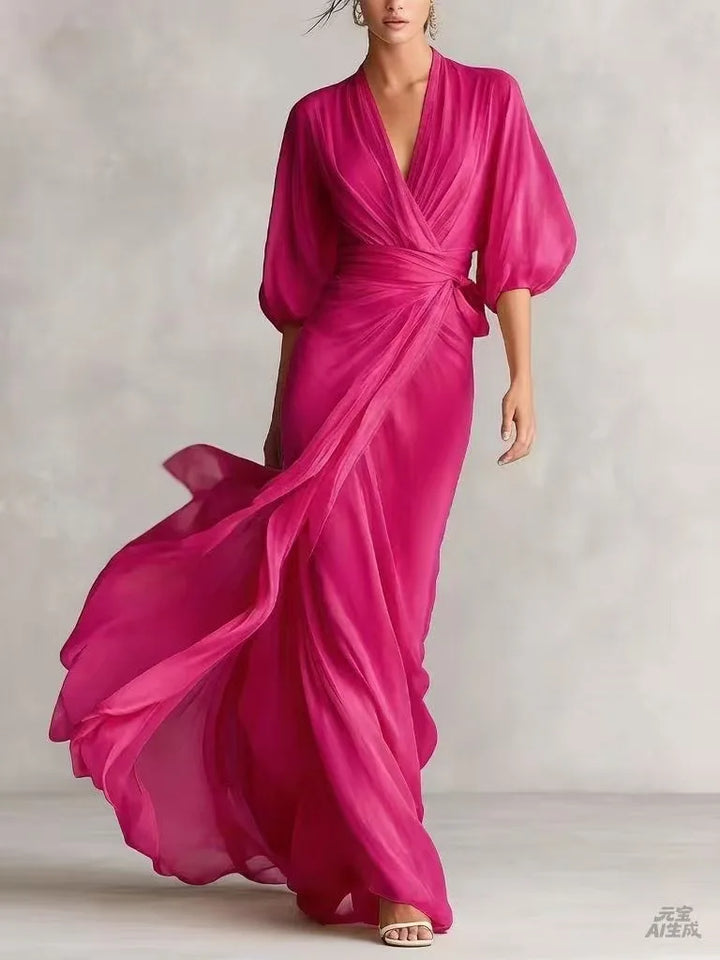 Vanessa Chiffon Wrap Maxi Dress | Women&