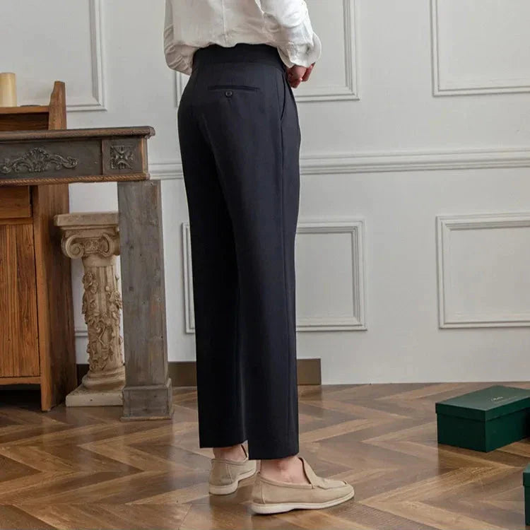 Gerade Stoffhose Herren Anzughose Elegant Business Hose