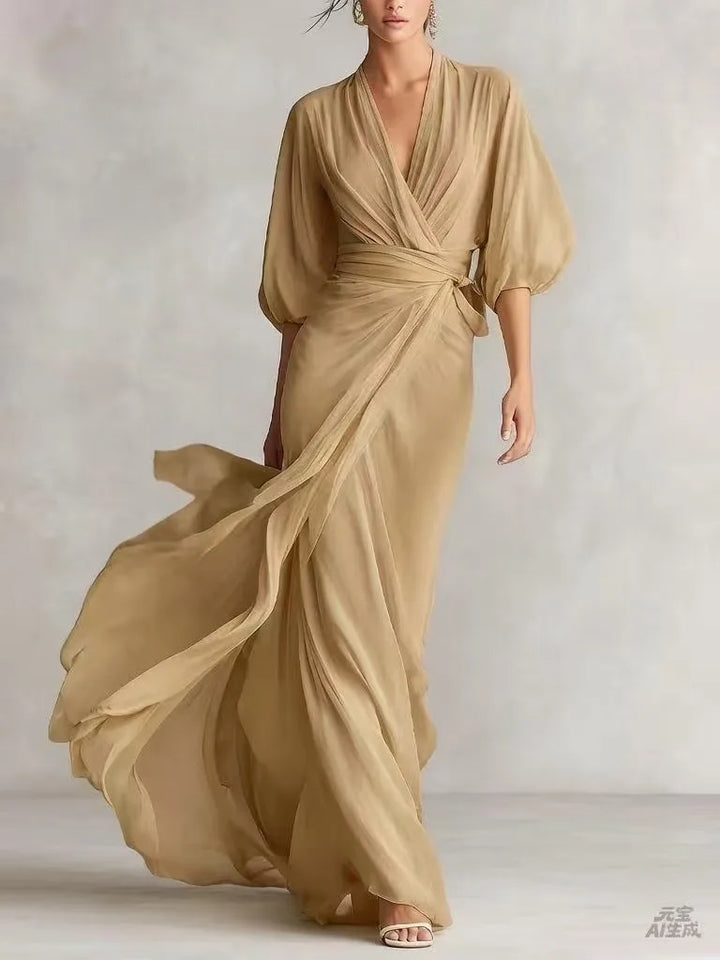 Vanessa Chiffon Wrap Maxi Dress | Women&