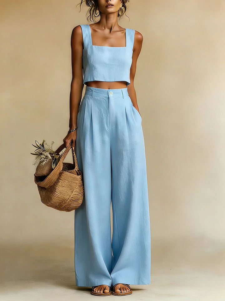 Peachy Palazzo Pants Two-Piece Set | Women&