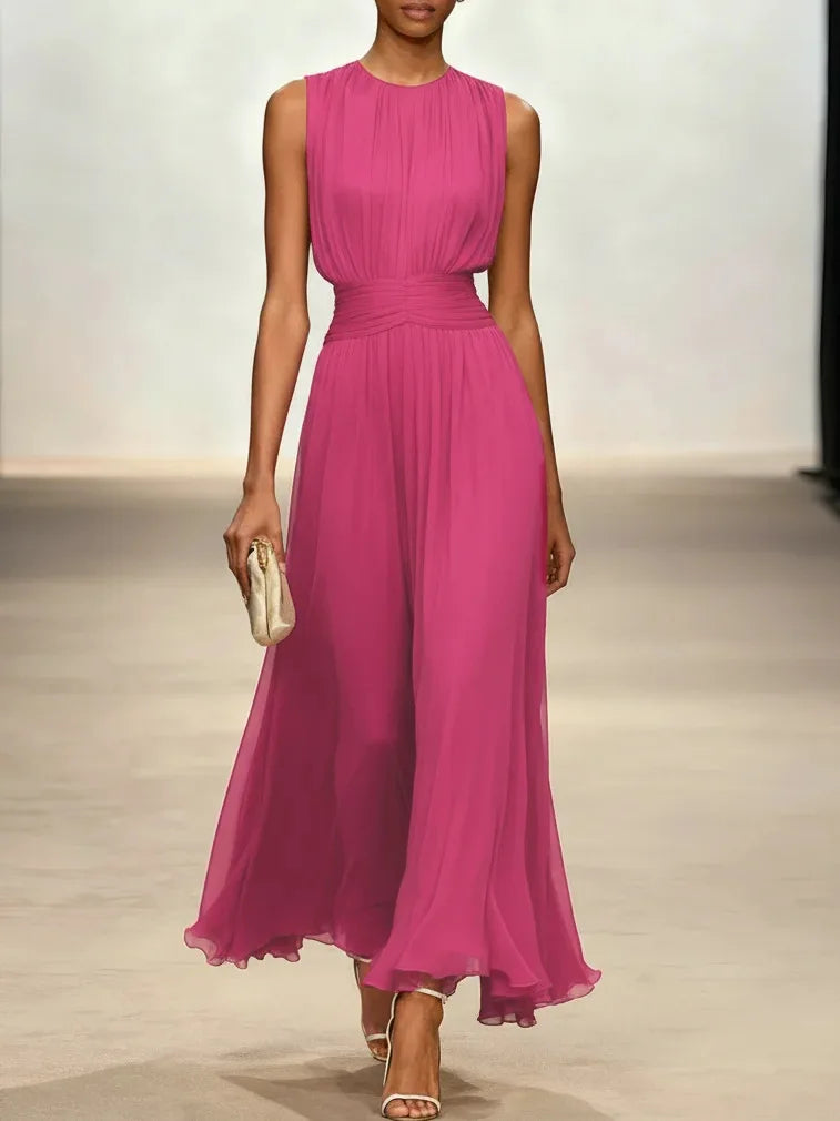 Pleated Sleeveless Women&