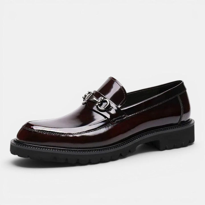 Horsebit Loafer Herren Leder Profilsohle Slip-On Schuhe