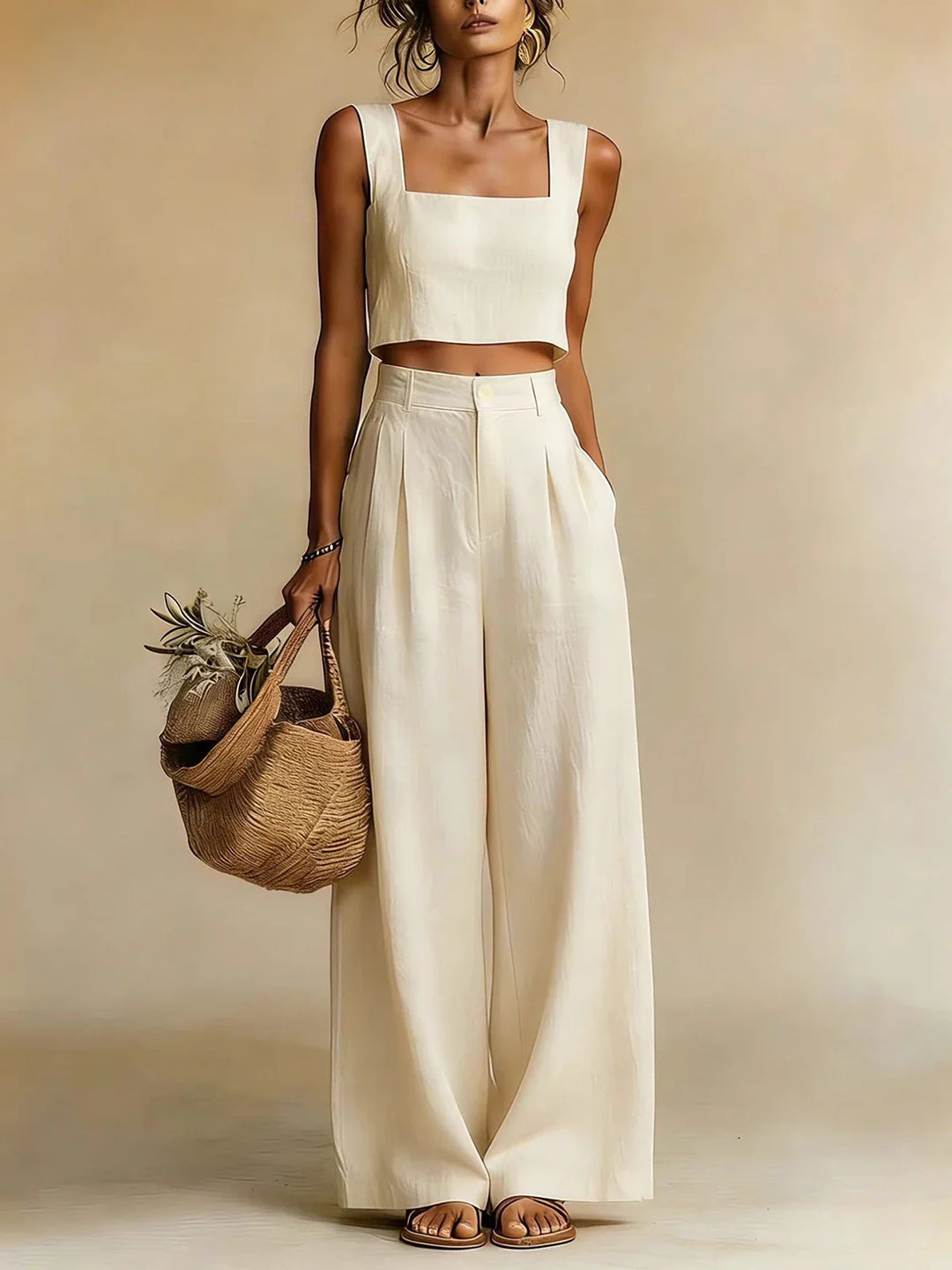 Peachy Palazzo Pants Two-Piece Set | Women&