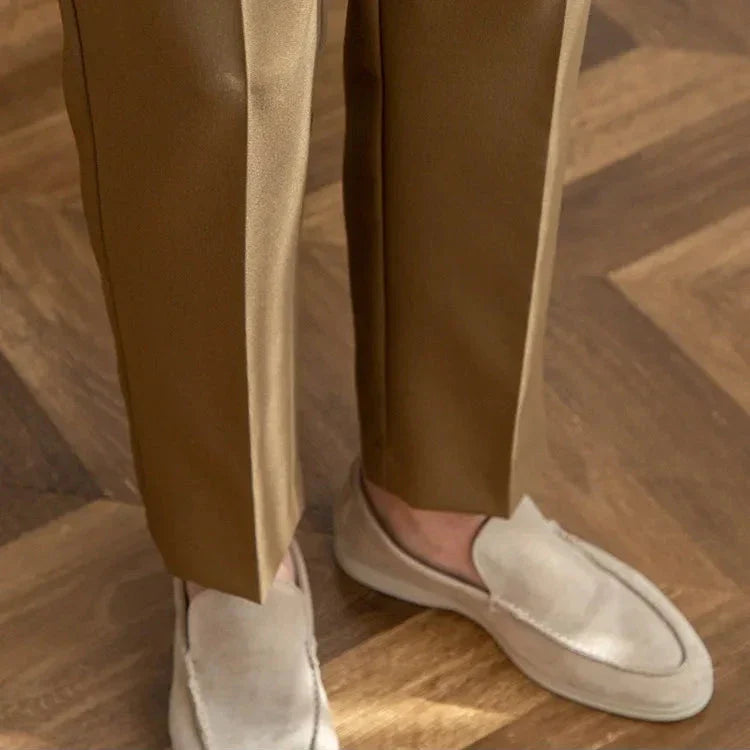 Gerade Stoffhose Herren Anzughose Elegant Business Hose
