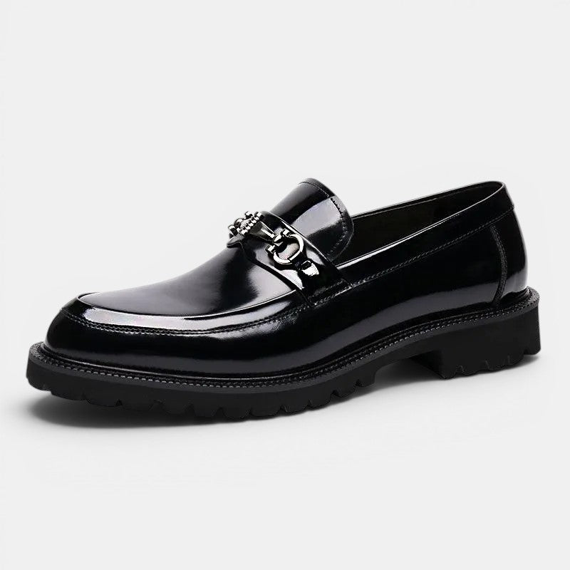 Horsebit Loafer Herren Leder Profilsohle Slip-On Schuhe