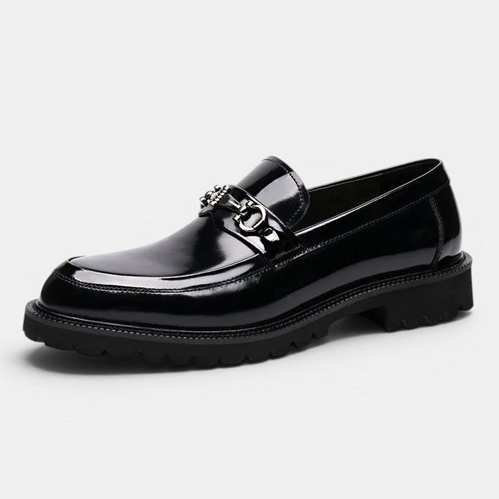 Horsebit Loafer Herren Leder Profilsohle Slip-On Schuhe