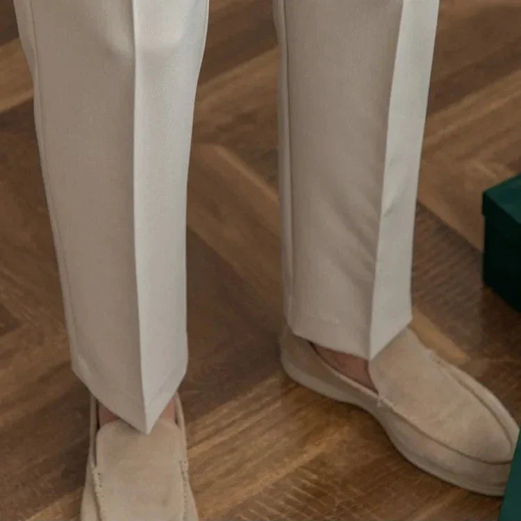 Gerade Stoffhose Herren Anzughose Elegant Business Hose