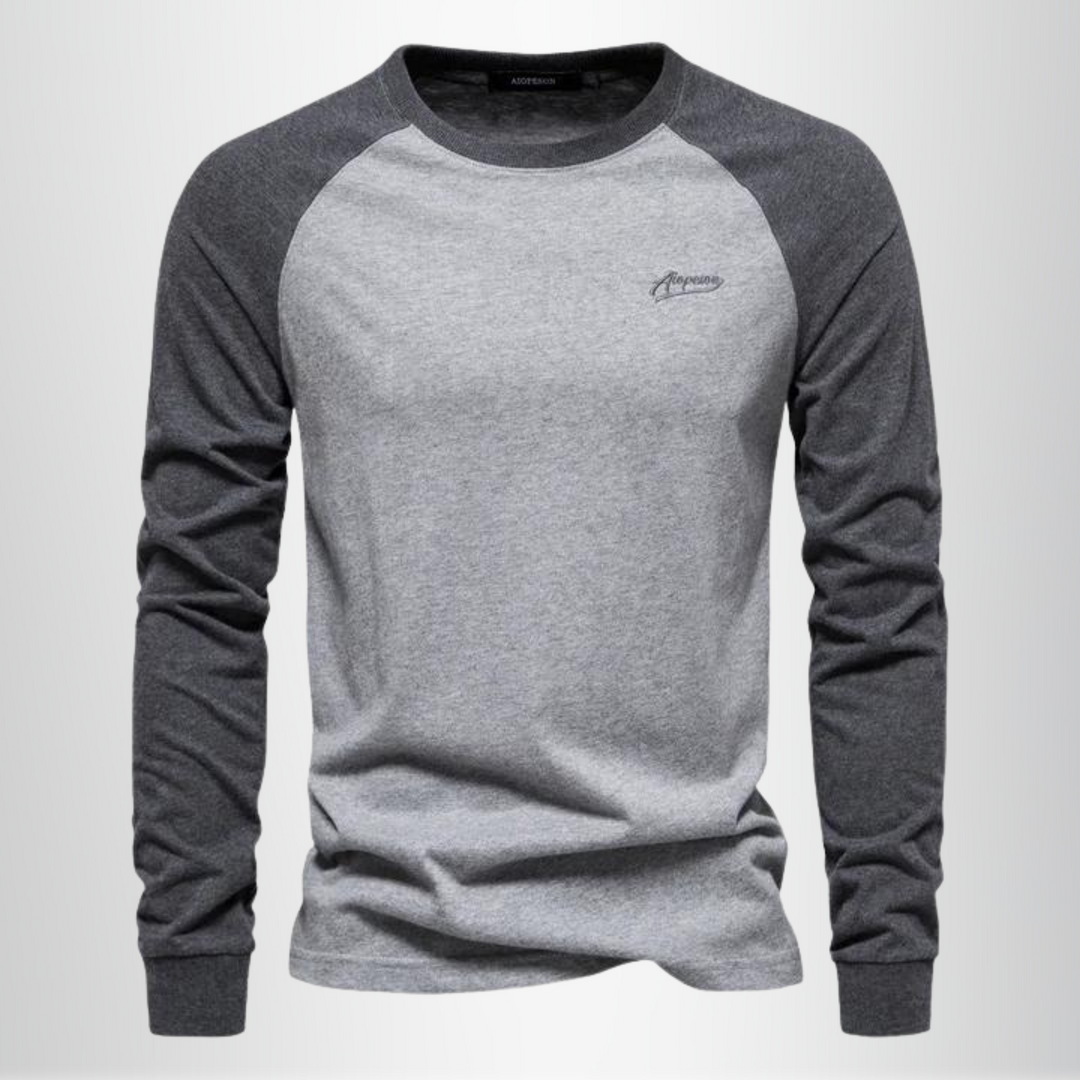 Merinowolle Raglan Langarmshirt Herren Longsleeve Sport
