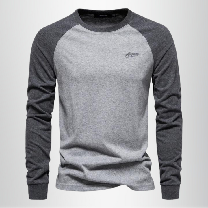 Merinowolle Raglan Langarmshirt Herren Longsleeve Sport