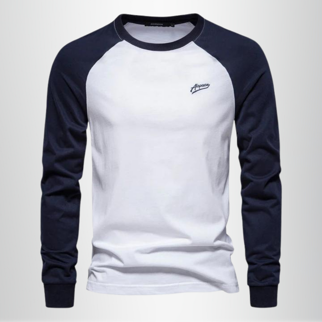 Merinowolle Raglan Langarmshirt Herren Longsleeve Sport