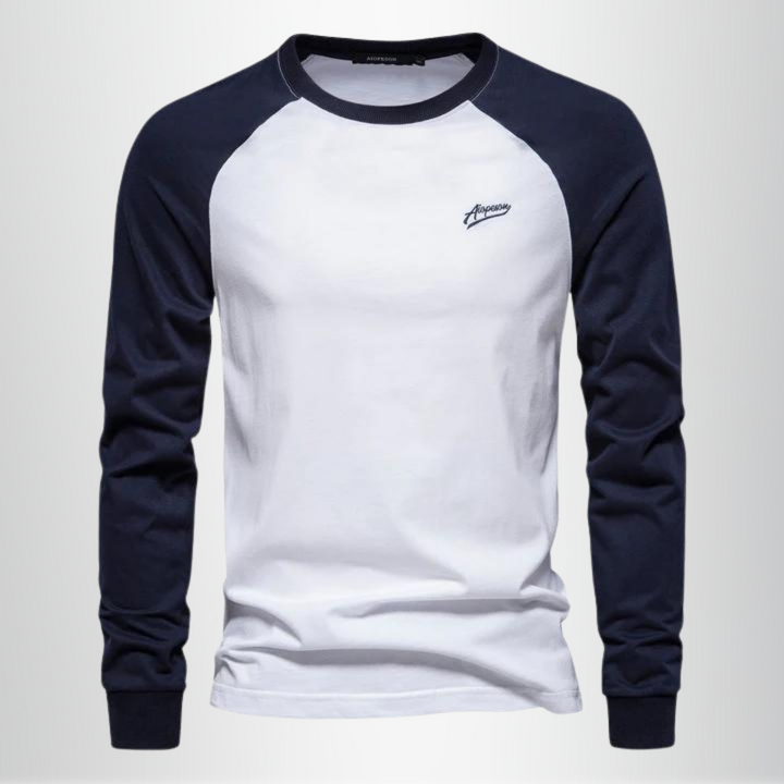 Merinowolle Raglan Langarmshirt Herren Longsleeve Sport