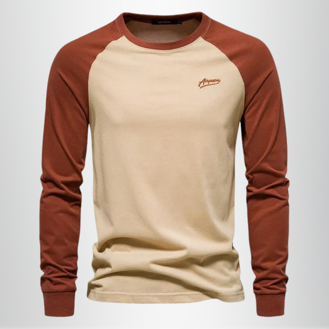 Merinowolle Raglan Langarmshirt Herren Longsleeve Sport