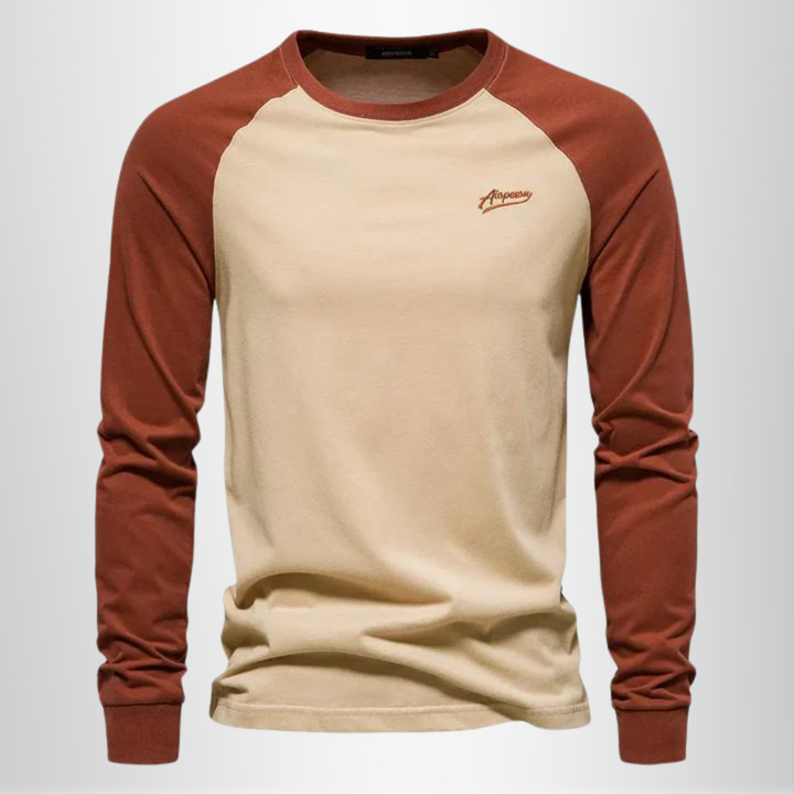 Merinowolle Raglan Langarmshirt Herren Longsleeve Sport