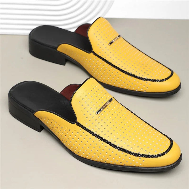 Gepolsterte Echtleder Slides Herren Sommer Sandalen