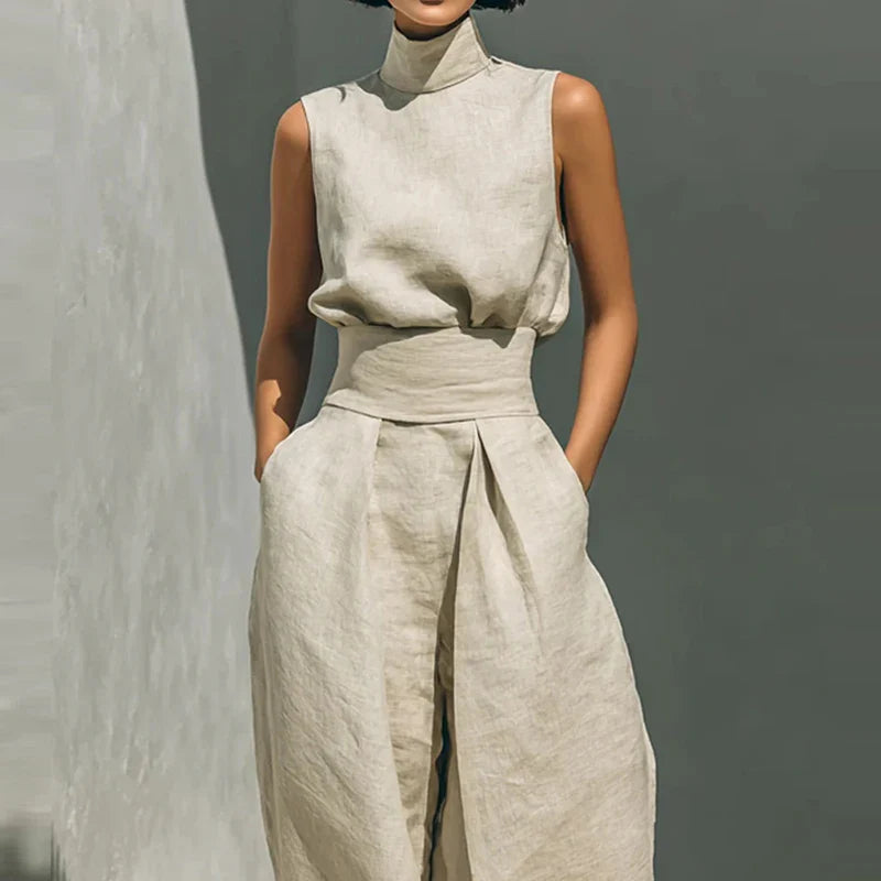 Sandstone Linen Matching Set | Women&