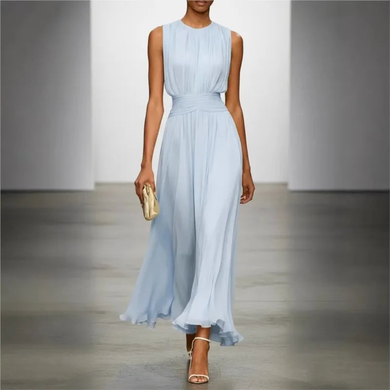 Pleated Sleeveless Women&
