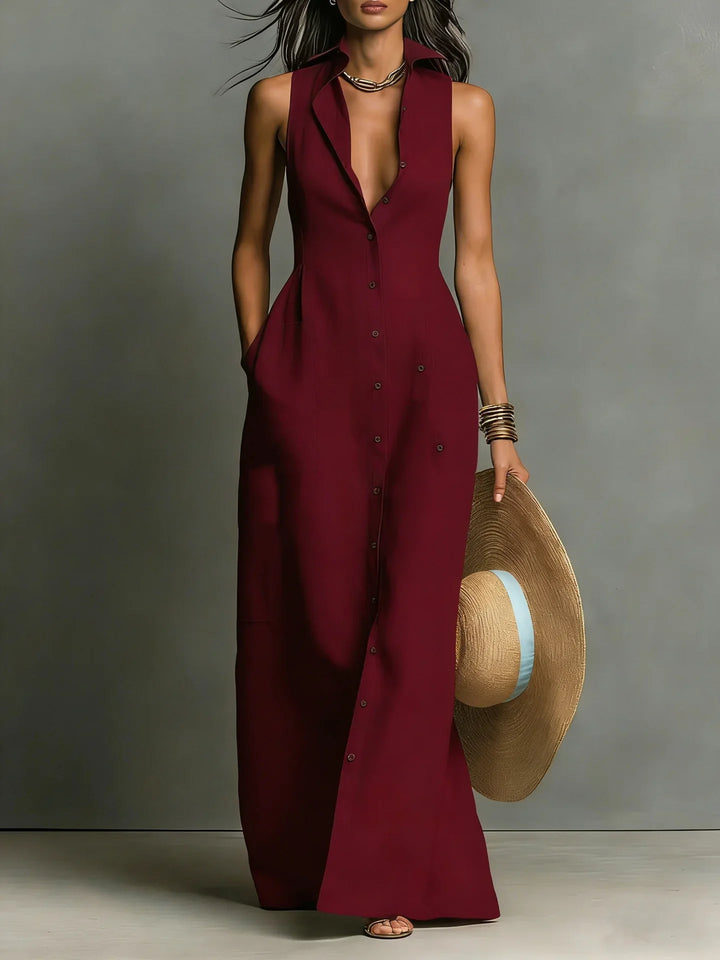 Valeria Lapel Shirt Dress | Women&
