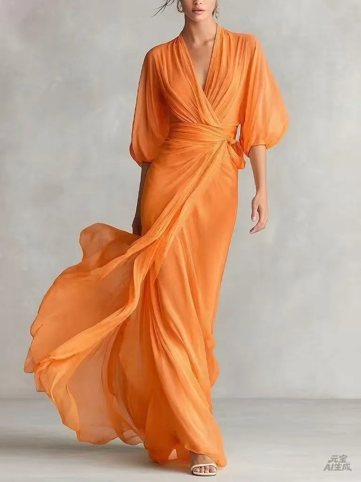 Vanessa Chiffon Wrap Maxi Dress | Women&