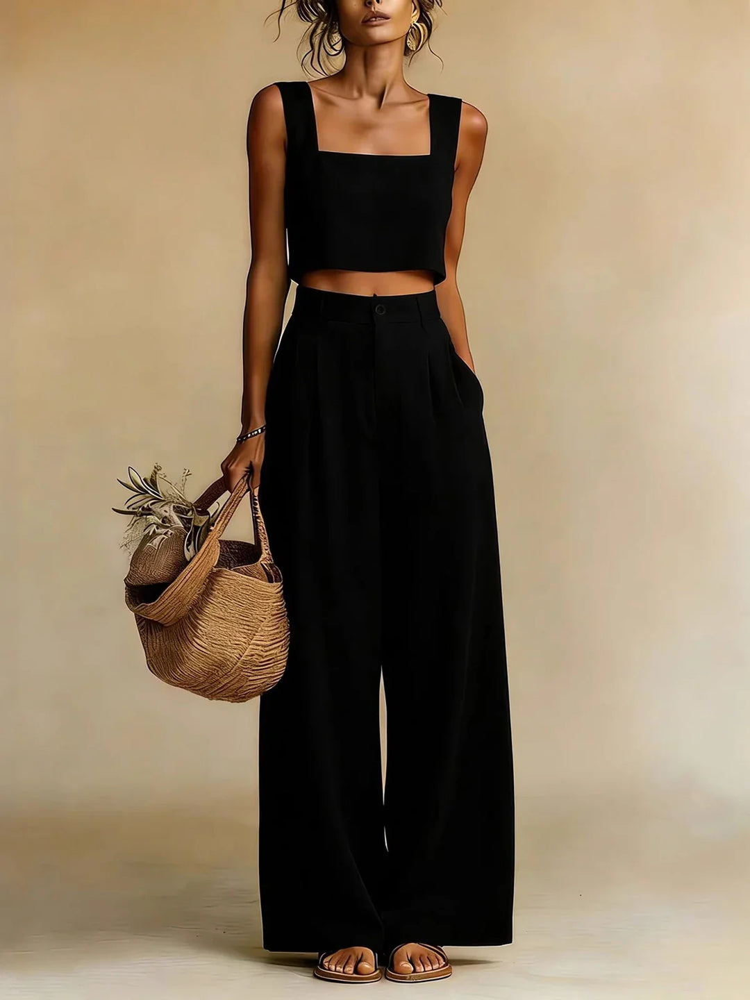 Peachy Palazzo Pants Two-Piece Set | Women&