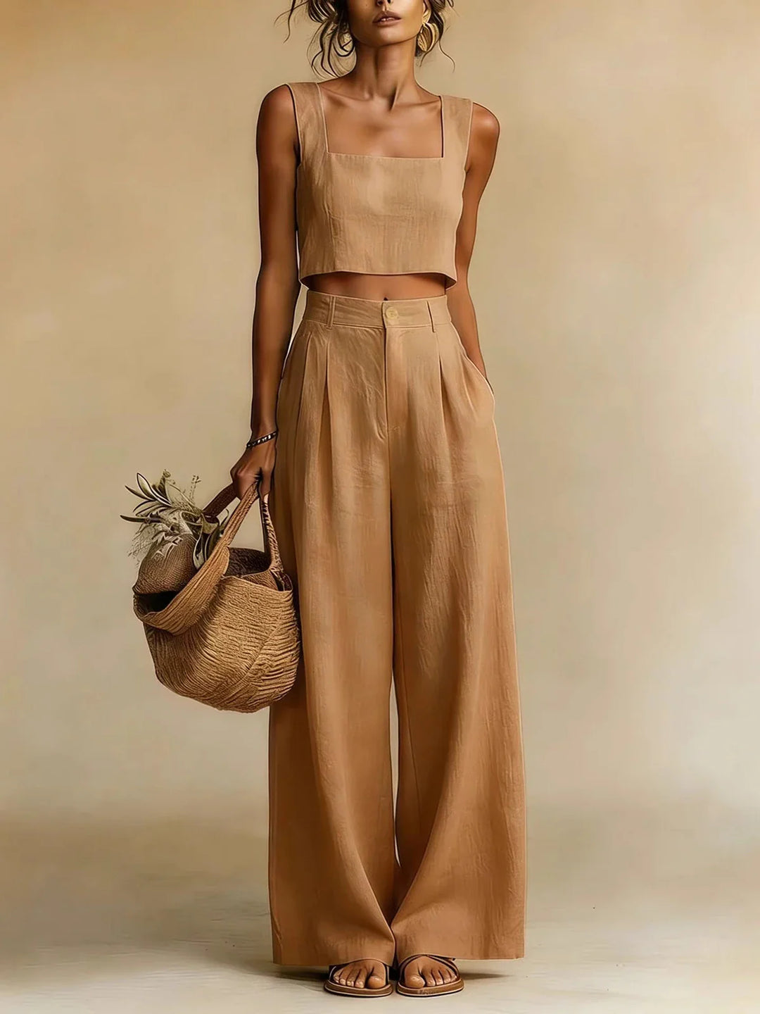 Peachy Palazzo Pants Two-Piece Set | Women&