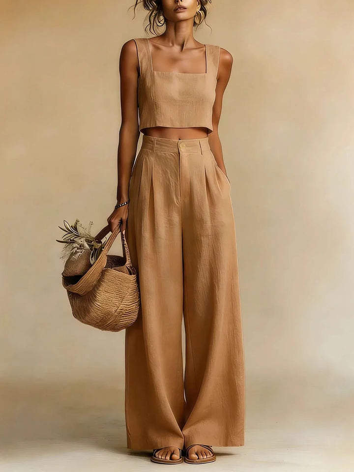 Peachy Palazzo Pants Two-Piece Set | Women&