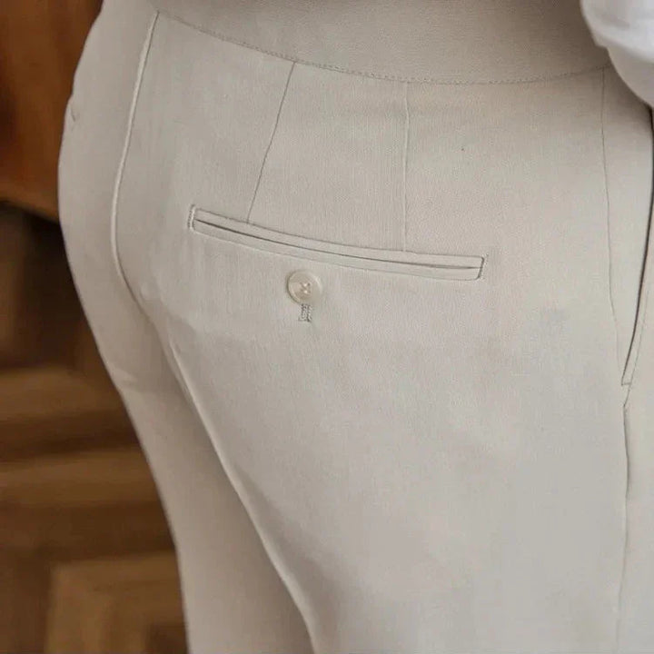 Gerade Stoffhose Herren Anzughose Elegant Business Hose