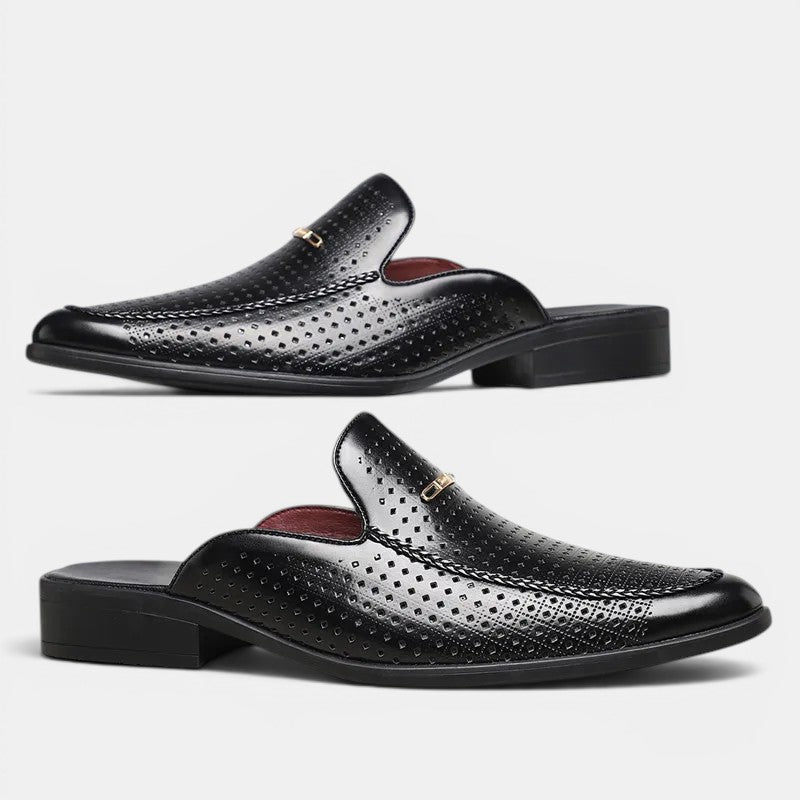 Gepolsterte Echtleder Slides Herren Sommer Sandalen