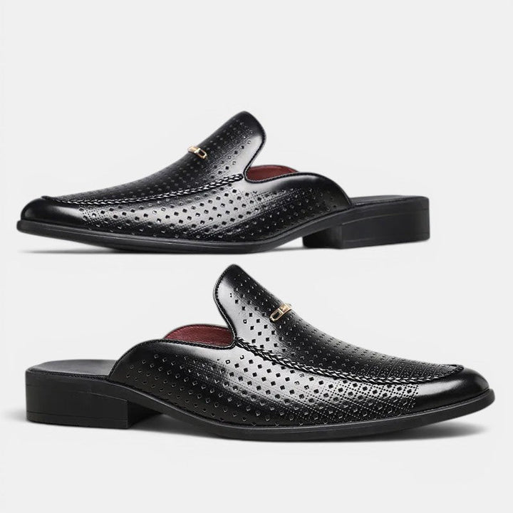 Gepolsterte Echtleder Slides Herren Sommer Sandalen