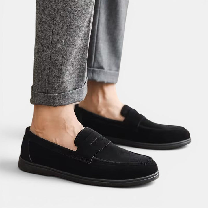 Premium Wildleder Loafer Herren Slip-On Schuhe Slipper