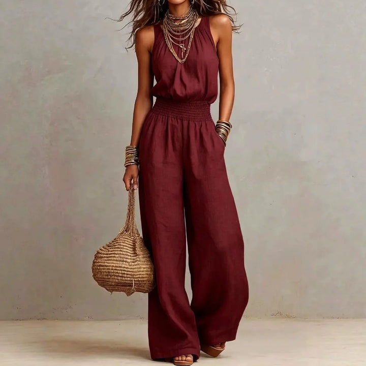 Bianca Wide Leg Halter Jumpsuit | Women&