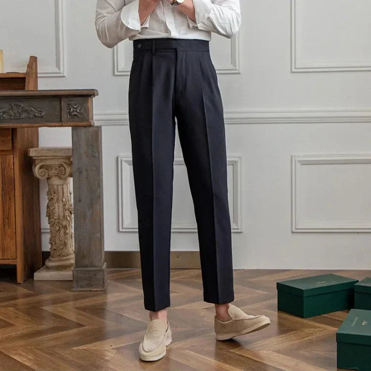 Gerade Stoffhose Herren Anzughose Elegant Business Hose