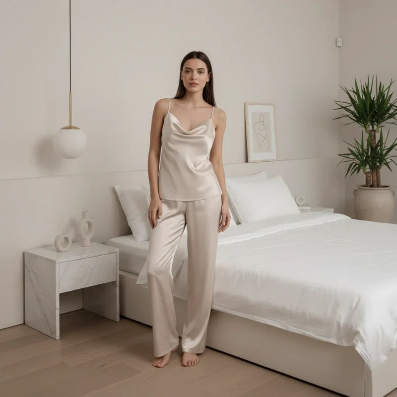 Spaghetti-Strap Satin Women&
