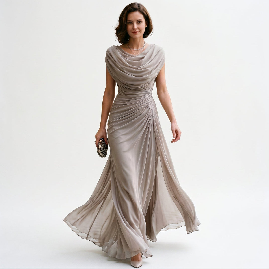 Mirellea Cowl Neck Draped Maxi Dress | Women&