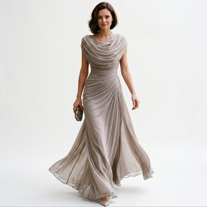 Mirellea Cowl Neck Draped Maxi Dress | Women&