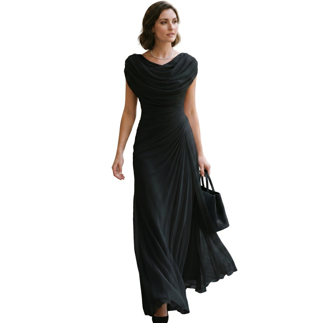 Mirellea Cowl Neck Draped Maxi Dress | Women&