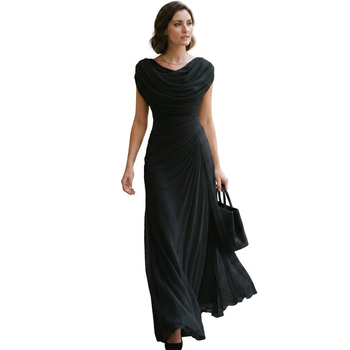 Mirellea Cowl Neck Draped Maxi Dress | Women&
