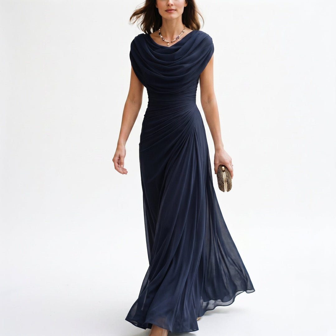 Mirellea Cowl Neck Draped Maxi Dress | Women&