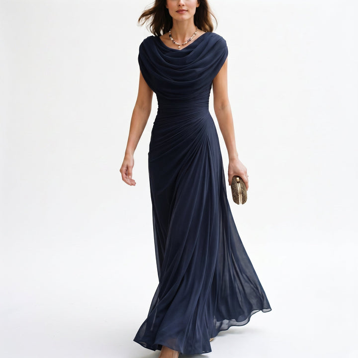 Mirellea Cowl Neck Draped Maxi Dress | Women&