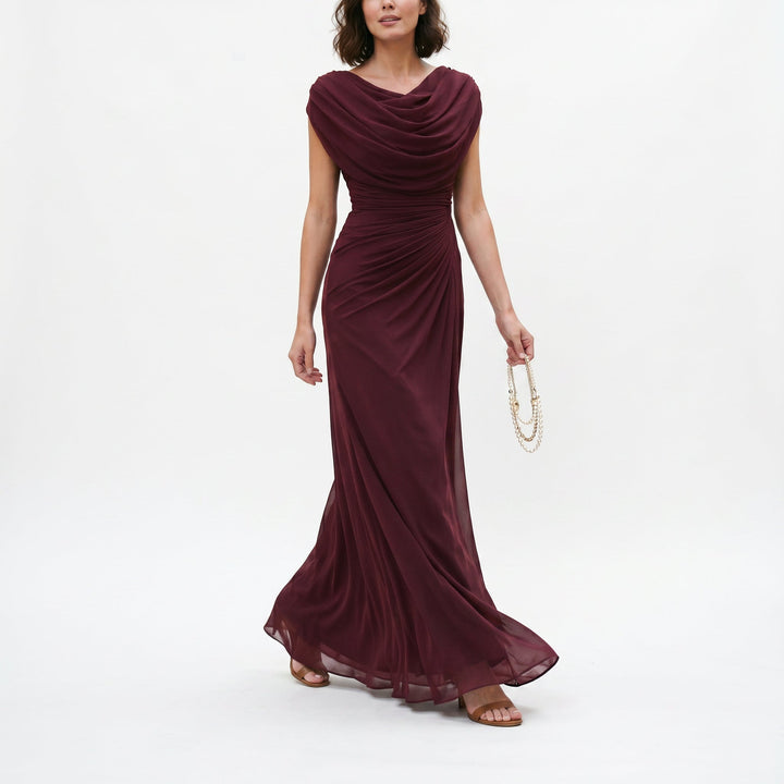 Mirellea Cowl Neck Draped Maxi Dress | Women&