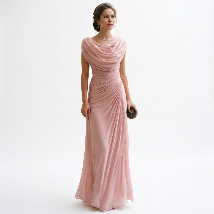 Mirellea Cowl Neck Draped Maxi Dress | Women&