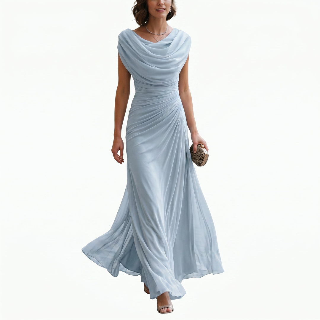Mirellea Cowl Neck Draped Maxi Dress | Women&