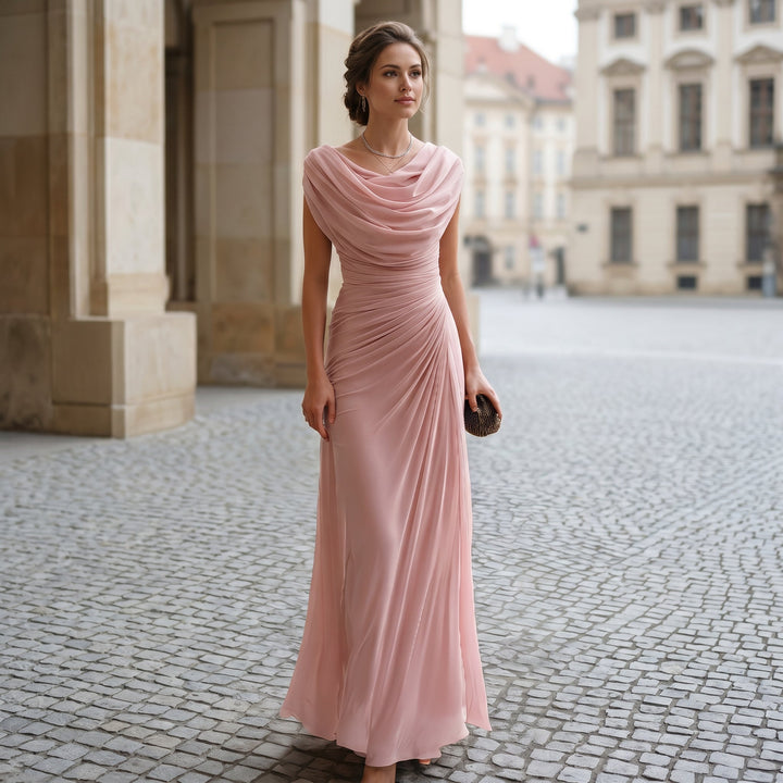 Mirellea Cowl Neck Draped Maxi Dress | Women&