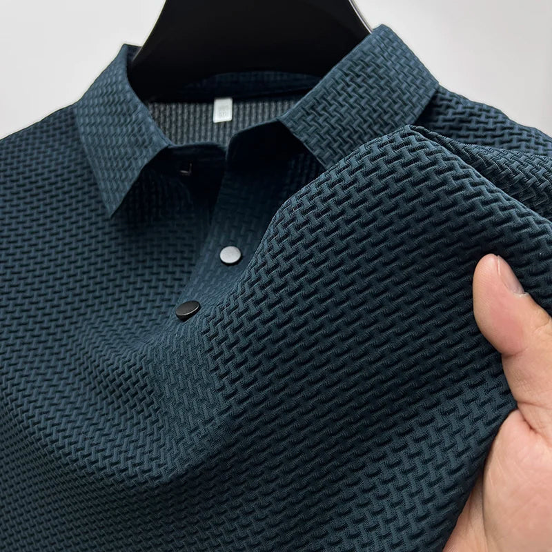 Klassisches Kurzarm Poloshirt Herren Sommer Knopfleiste