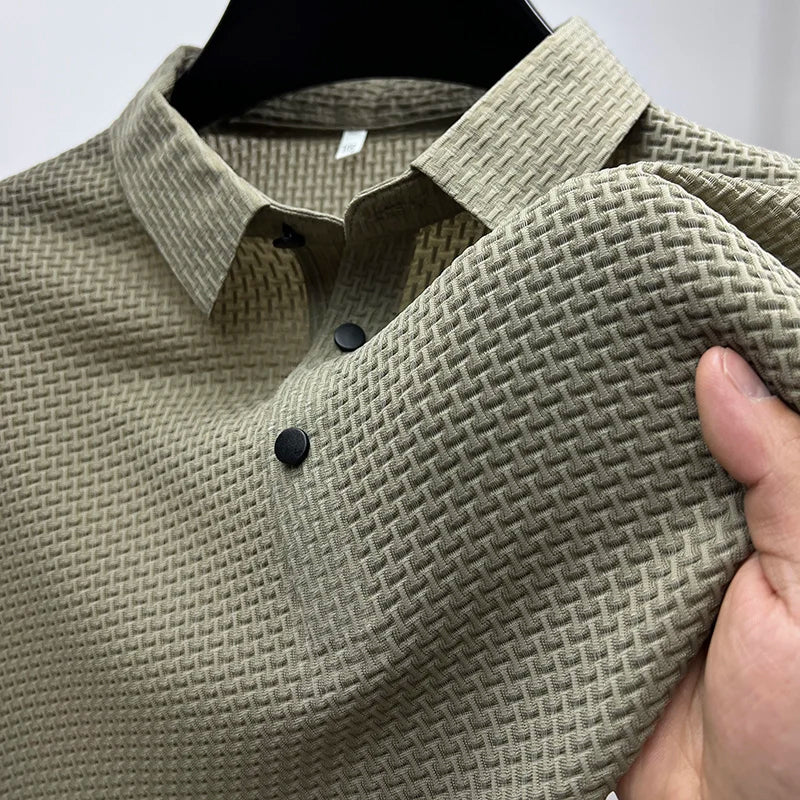 Klassisches Kurzarm Poloshirt Herren Sommer Knopfleiste