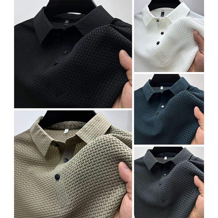 Klassisches Kurzarm Poloshirt Herren Sommer Knopfleiste