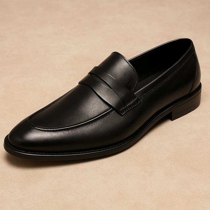Penny Loafer Herren Glattleder Slipper Slip-On Schuhe