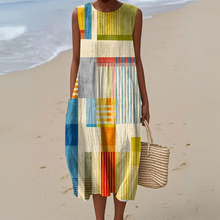 Marielle Geometric Print Summer Dress | Women&