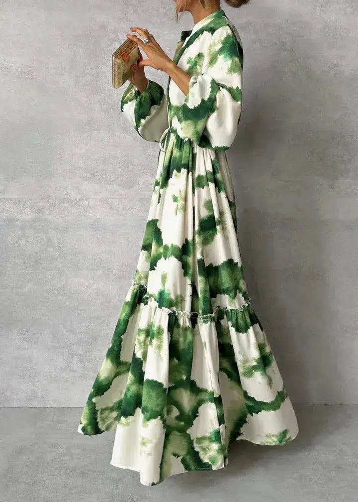 Sara V-Neck Long Sleeve Maxi Dress | Women&